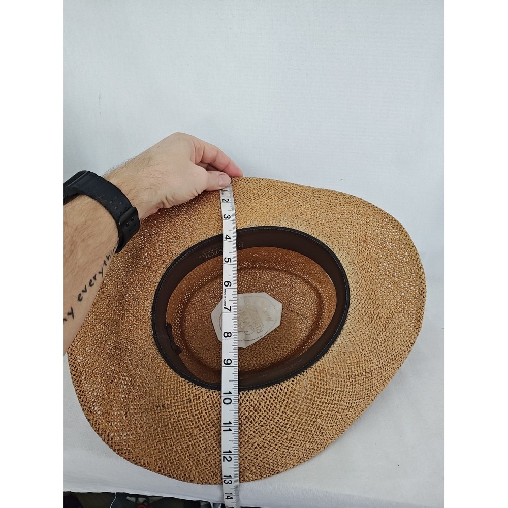 Vintage Resistol Cowboy Hat Boho Yellow Rose Straw Self Conforming Texas USA - Picture 12 of 14
